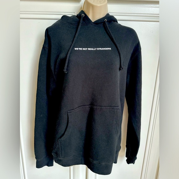 "We're Not Really Strangers" hoodie. Brand inside we're all the same..Size Small - Picture 1 of 7
